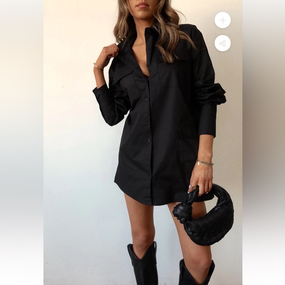Black shirt dress